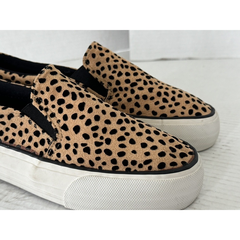 RESTRICTED Sneakers Womens Size 8 CHEETAH PRINT CHUNKY SLIP ON - Picture 6 of 16